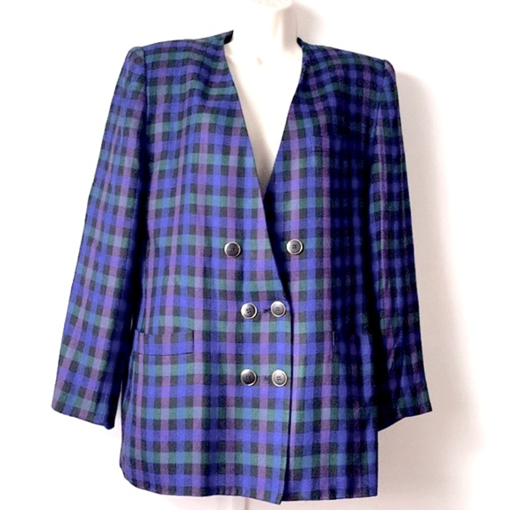 Kasper for A S L Blazer Double Breasted Jacket  Size 10